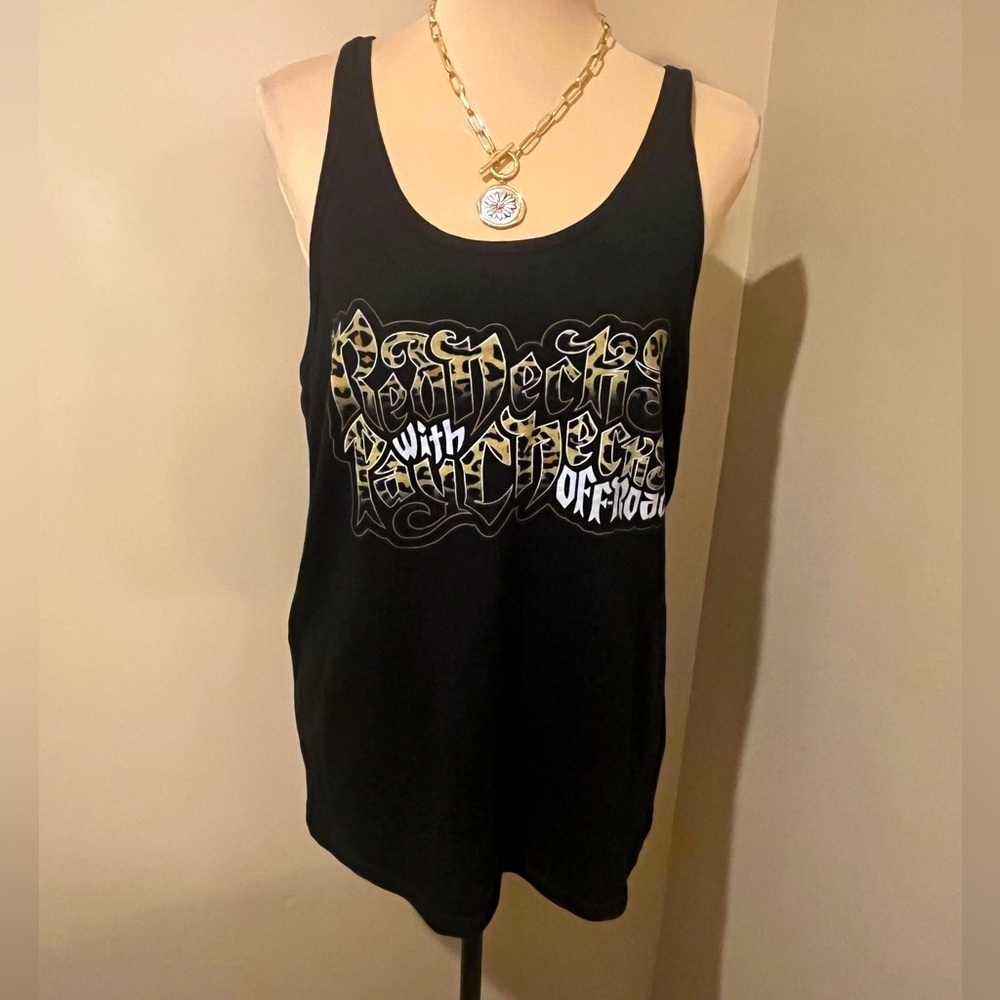 Rednecks with Paychecks Black Graphic Tank Top, six 2X fits like M/L